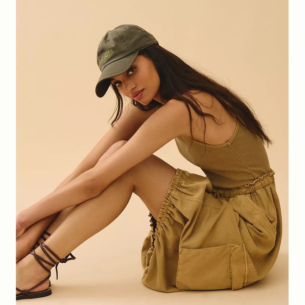 Anthropologie Tan Midi Dress